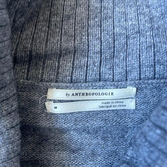 Anthropologie Paloma Gray Knit Sweater size medium cowl neck - Picture 3 of 9